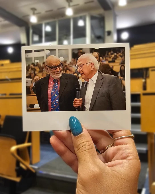 1️⃣ François Englert and Peter Higgs at the announcement seminar