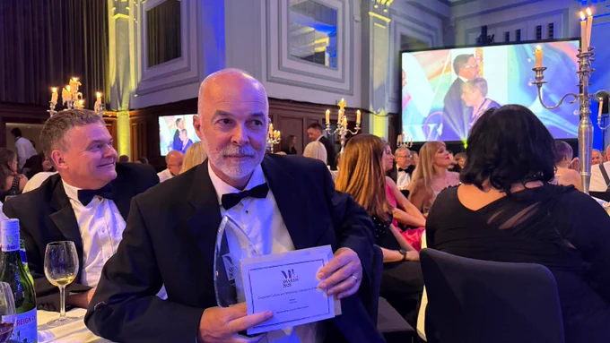 Jonathan Bond at the Manchester Legal Award night 