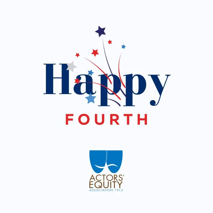 Promo graphic from Actors' Equity Association for the Fourth of July