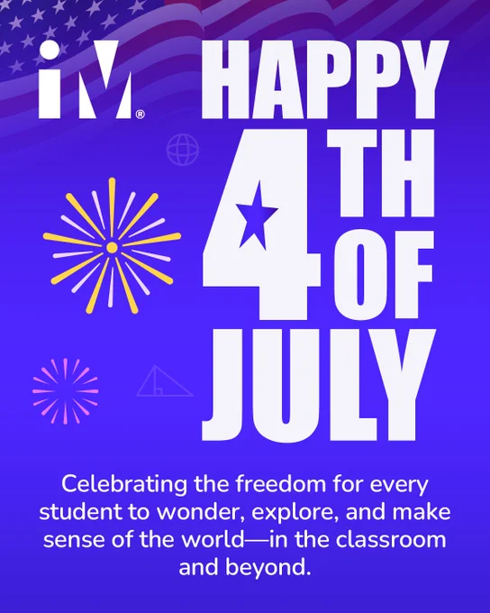Happy 4th of July from Illustrative Mathematics! 🎇

Here’s to fireworks, freedom, and the joy of learning. May your day be filled with wonder, laughter, and the kind of thinking that lights up both classrooms and skies. 🎆

#July4th #IMMath #FireworksAndFractions #LearnWithIM