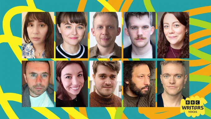 BBC Writers Voices 2025 - Scotland hub (top row l-r: Natalie Ahmadzadeh, Zoë Bullock, Stephen Downs, Will Evans, Hannah Grego. Bottom row l-r: Philip Johnstone, Jenny Knotts, Jack MacGregor, Joe McCann, David Patterson)
