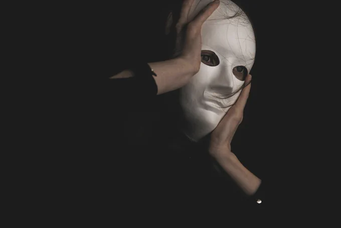 image of person in mask