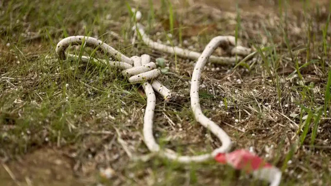 Debris litters the ground at the Nova festival site