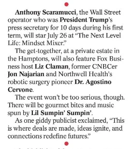 Reporter #RichardJohnsons @NYDailyNews highlights our Hamptons July 26th Star-Studded @HamptonsMaster  event #NEXTLEVELLIFE #TheMindsetMixer where business meets brilliance. To celebrate next 48 hours use code NYDAILYNEWS20% https://lu.ma/NextLevelLife 