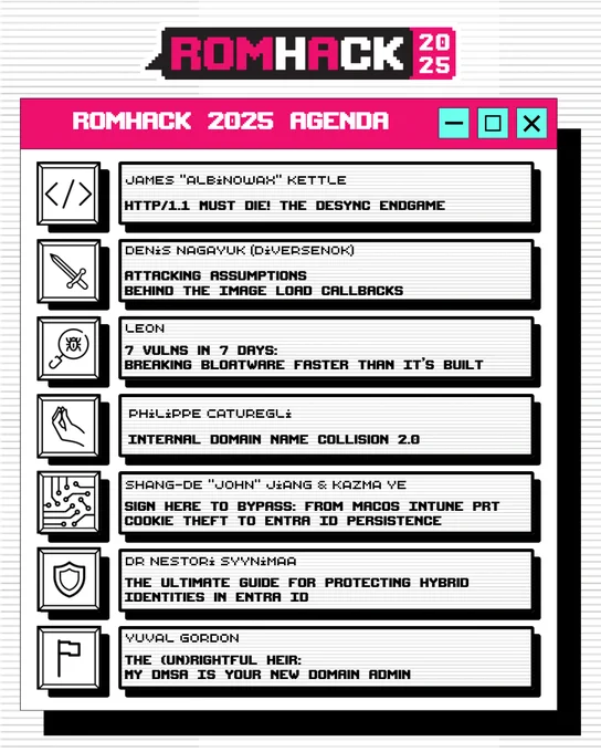 Romhack2025 agenda 