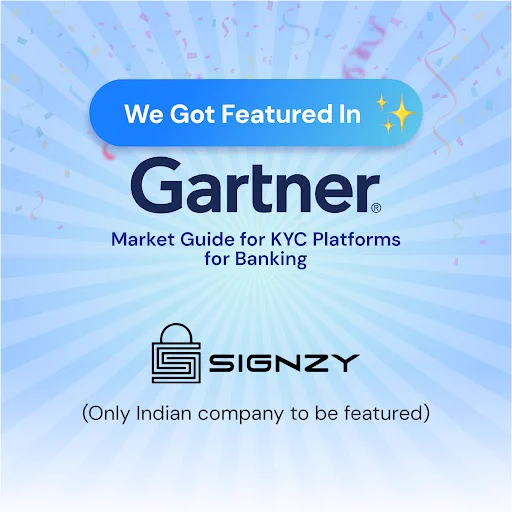 signzy featured in gartner- the only indian company !
