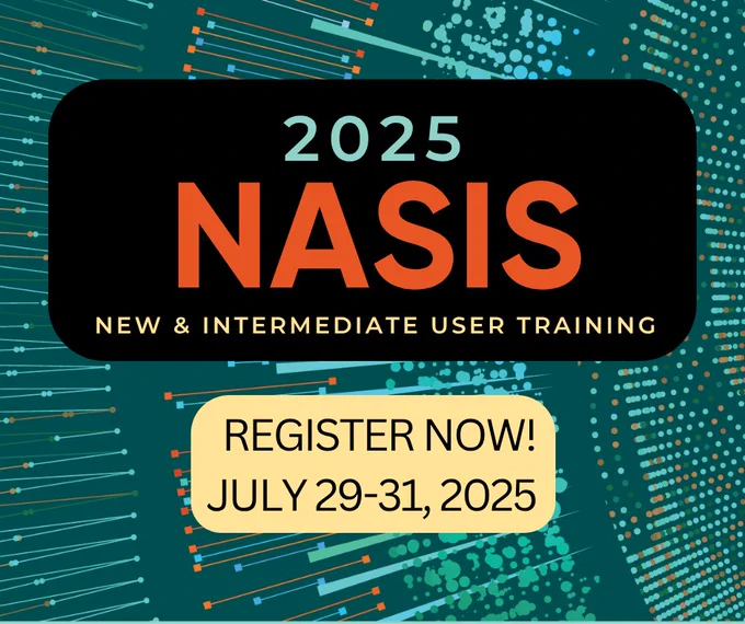2025 NASIS training for new and intermediate users scheduled July 29-31 with registration open now.