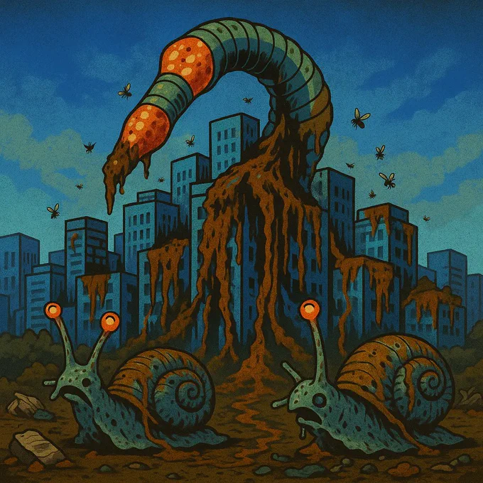 Leucochloridium paradoxum turns ordinary snails into zombie hosts, hijacking their behavior and body to serve its own survival — the snail stops living for itself and becomes a vessel for the parasite’s agenda.