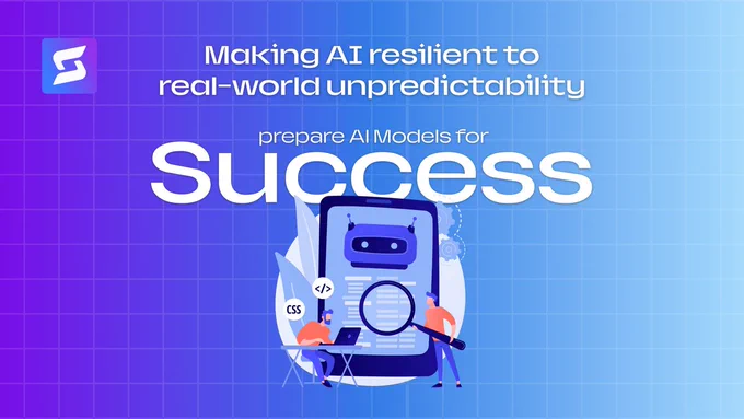 a photo describing that you can make your AI models train for success with Syncora's agentic synthetic data generation platform. 