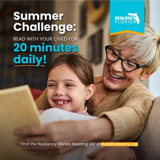 Summer challenge: read with your child for 20 minutes daily!
