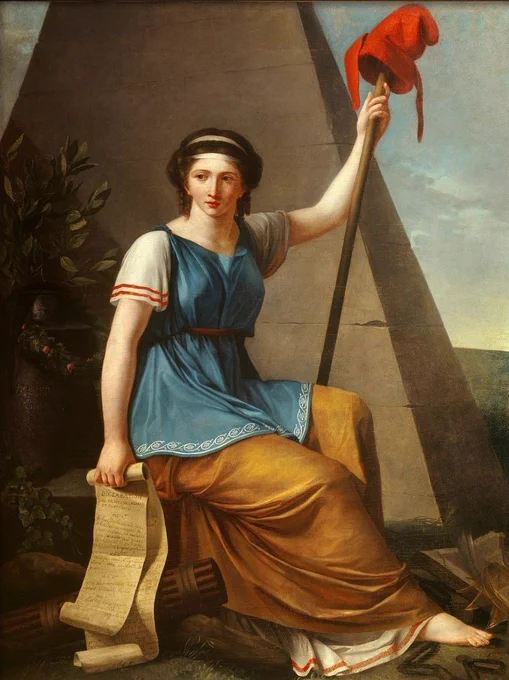 The painting "La liberté" (c.1793-1794) by Nanine Vallain 