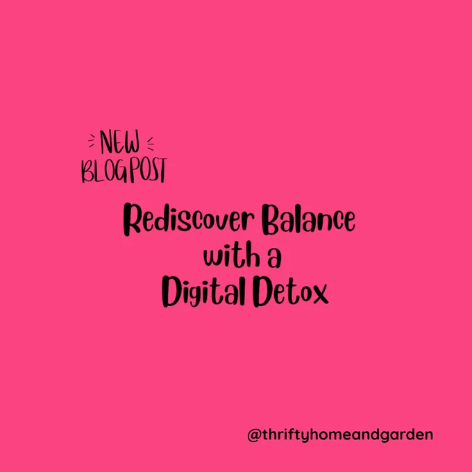 New Blog Post
Rediscover Balance with a digital detox
@thriftyhomeandgarden