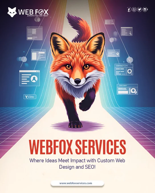 Webfox Services—where creativity fuels results. Where Ideas Meet Impact With Custom Web Design and SEO! Let your digital vision come alive with our expert touch.