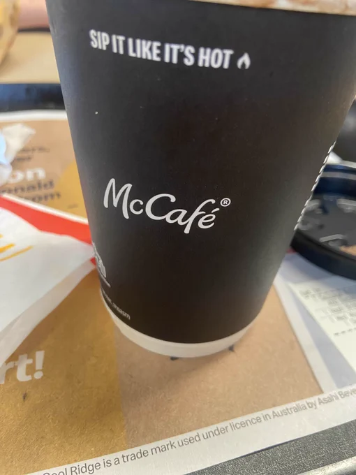 new mccafe logo on a coffee i got this morning