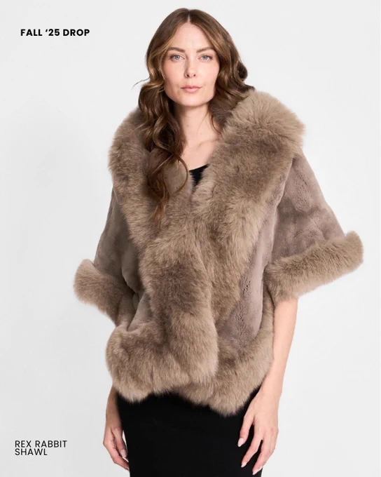 New 2025: Rex rabbit shawl