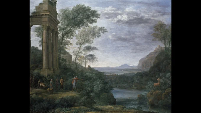 Ascanius Shooting the Stag of Sylvia (Claude Lorrain, 1682, Ashmolean Museum, Oxford)