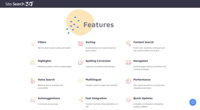 site search 360 smart features
