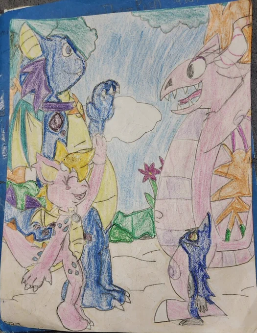 Here is Cassie and Ord greeting Yaki and Yumi to Dragon Land.