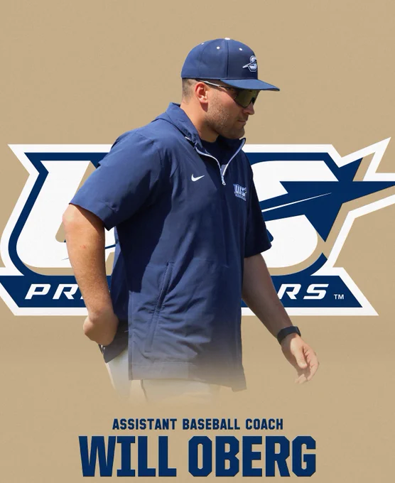 Photo of Will Oberg coaching. Assistant Baseball Coach Will Oberg. UIS Prairie Stars