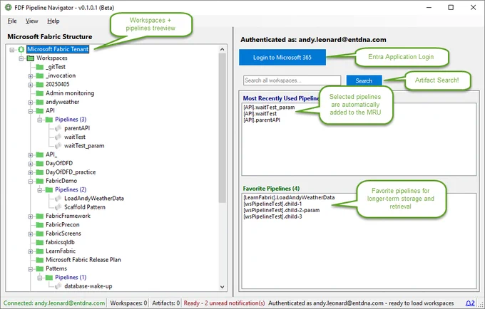 FDF Pipeline Navigator screenshot