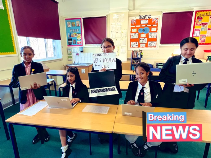 Our new laptop additions- 10 of them!! Thank you Lets Localise