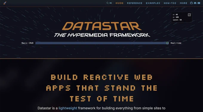 The new Datastar homepage.