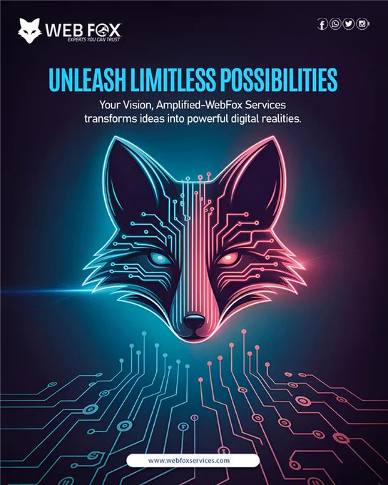 At Webfox, innovation meets reliability. Unleash limitless possibilities with our expert team delivering high-performance digital services for all your business needs.