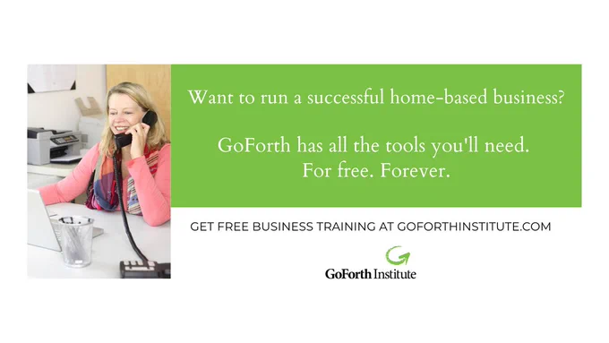 Want to run a successful home-based business? GoForth has all the tools you'll need. For free. Forever.

Get free business training at goforthinstitute.com!