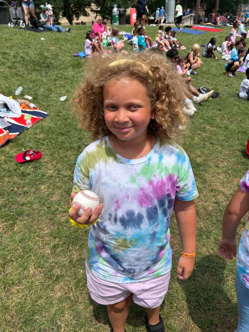AYS kid caught a ball at Victory Field during an Indiana's game.