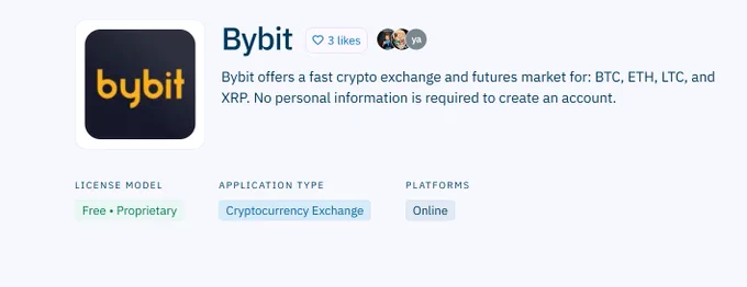 AlternativeTo – Bybit Reliability User Reviews