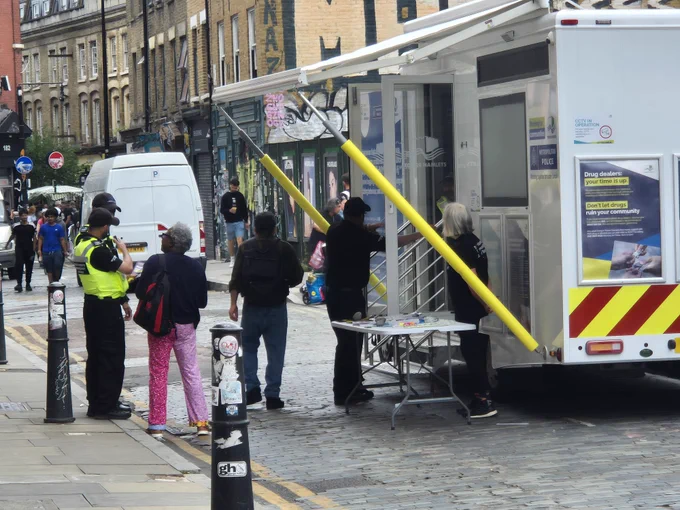 Engagement bus on Sclater  Street for ASB Awareness Week