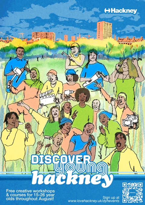 Discover Young Hackney 2025 poster designed by @griffinsmithstudio