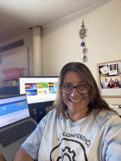 Images of the Empire Online team in their offices and LIT shirts, getting ready for the LIT conference.