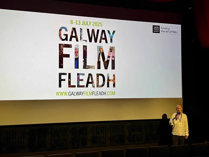 Frank Monaghan, Architecture on the Edge introducing the film Temptation of Influence at Palas Cinema Galway