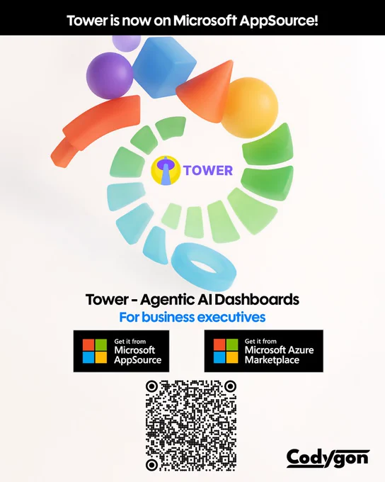 Codygon launches Tower - Agentic AI Dashboards for Business Executives - on Microsoft AppSource and Microsoft Azure Marketplace