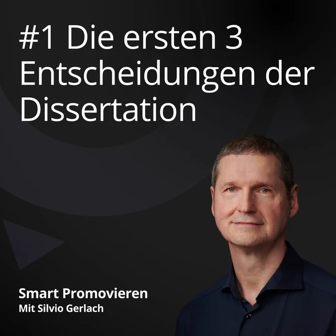 #1 Diese 3 Entscheidungen bestimmen über den Erfolg deiner Dissertation

Du willst promovieren? Herzlichen Glückwunsch zu diesem mutigen Entschluss! Eine Promotion ist ein langes, anspruchsvolles und oft einsames Abenteuer. Aber wir werden dich dabei nach Kräften unterstützen. 

Schon die ersten drei Entscheidungen bestimmen darüber, wie dein Projekt laufen wird. In der Auftakt-Episode von "Smart Promovieren" enthüllt Dissertationscoach Silvio Gerlach die drei fundamentalen Fragen, die du klären solltest, ehe du tiefer eintauchst. 

Nimm dir Zeit und finde die passenden Antworten. Sie werden dich motivieren, fokussieren und bis zum Ziel tragen.