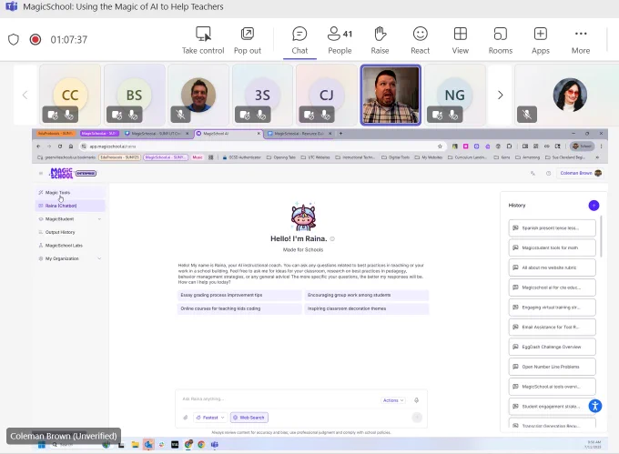 Screenshots of keynote speaker presenting opening session of LIT Conference 2025