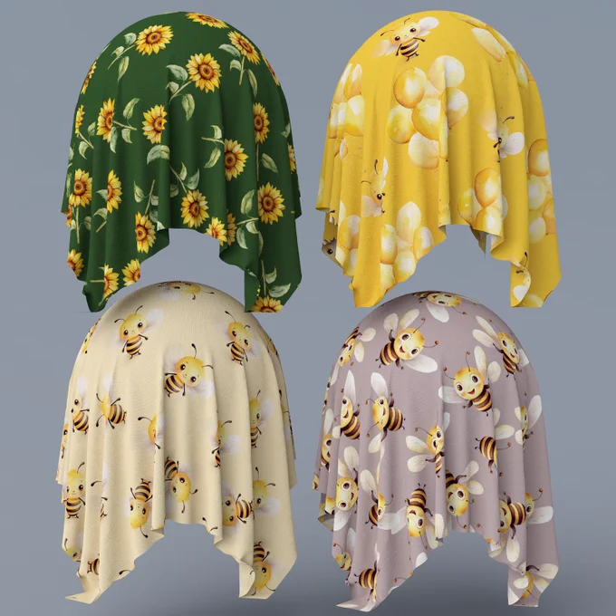 New shader set @renderosity . Beezie Fabric Iray Shaders with 4K maps. This is a Merchant Resource.

https://www.renderosity.com/marketplace/products/168810/beezie-fabric-iray-shaders-mr

#nelmi #nelmi3d #bees #playful #fabric #daz3d #daz #design #substancepainter #irayshaders #shaders #merchantresource #clothing #texturing #whimsical