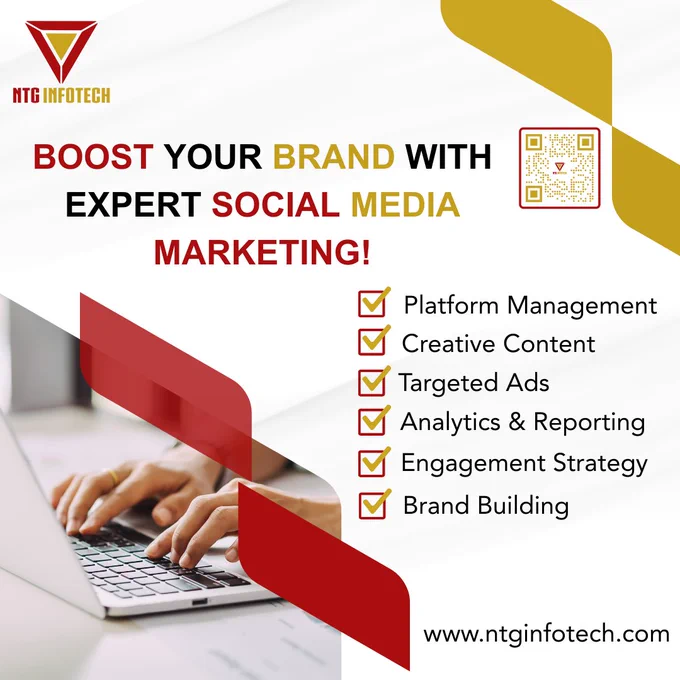 Checklist of social media marketing services by NTG Infotech – grow your brand online"