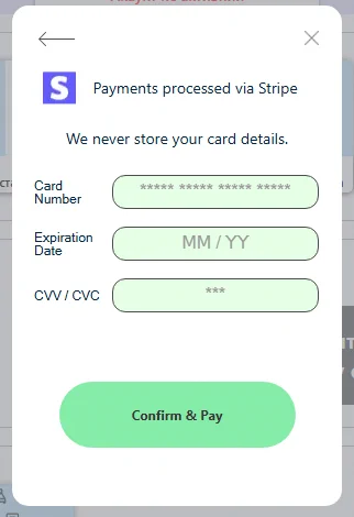 Your Price Booking added Stripe payment to top up hotelier's account