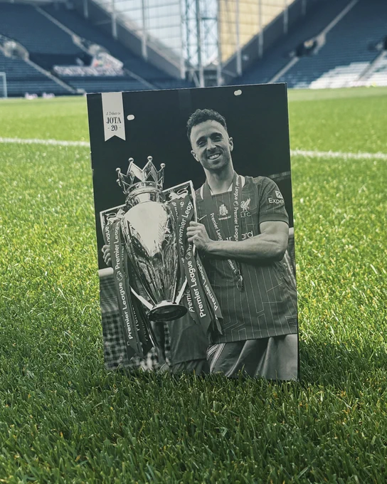 Photography of the commemorative edition of Preston's matchday programme to pay tribute to Diogo Jota and Andre Silva.