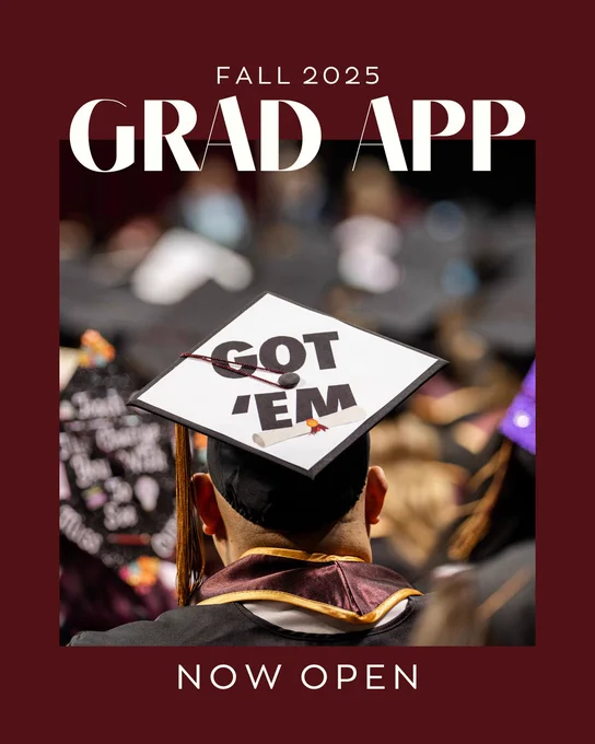 Fall 2025 Grad App now open.