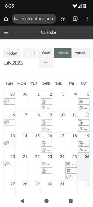 A photo of a July calendar work check marks showing completed tasks