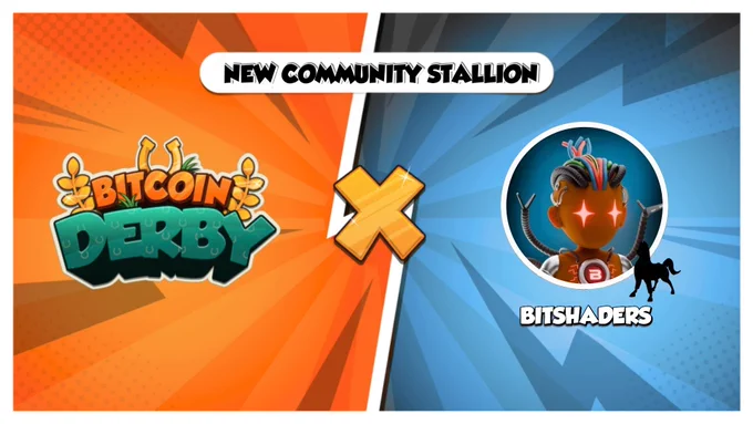 Bitshaders community stallion announcement on Bitcoin Derby