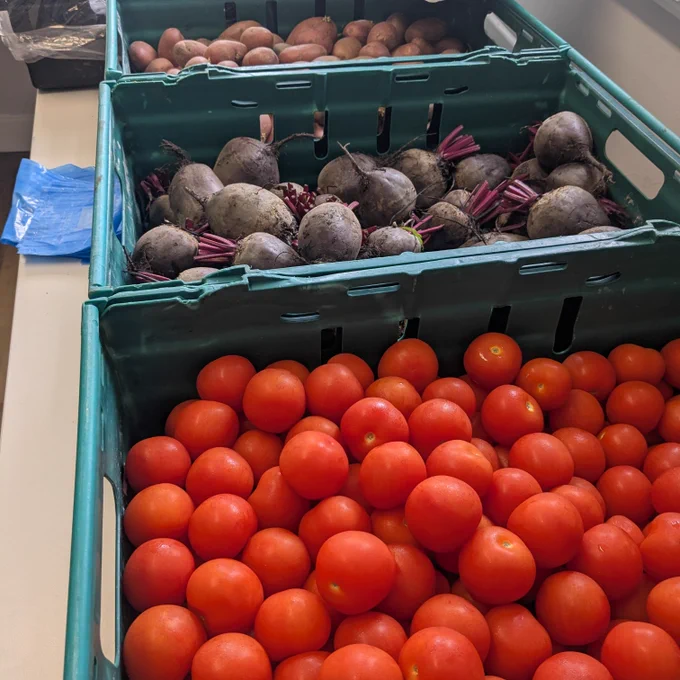 Tomatoes, beets and potatoes