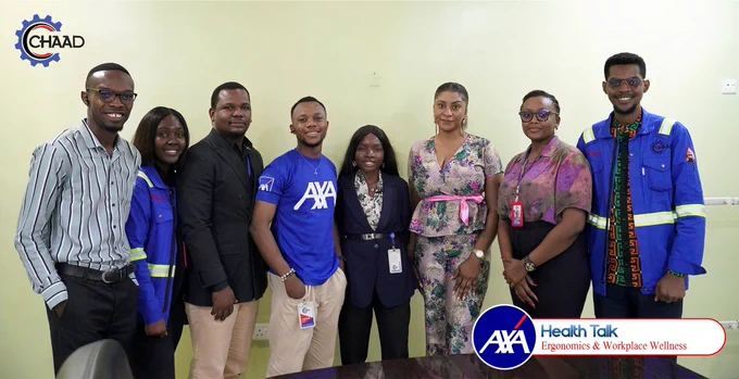 On behalf of the CHAAD Team and our amazing partners at Axa Mansard, we’re sending a heartfelt thank you to everyone who joined our 𝐟𝐫𝐞𝐞 𝐰𝐞𝐛𝐢𝐧𝐚𝐫 on 𝐄𝐫𝐠𝐨𝐧𝐨𝐦𝐢𝐜𝐬 𝐚𝐧𝐝 𝐖𝐨𝐫𝐤𝐩𝐥𝐚𝐜𝐞 𝐖𝐞𝐥𝐥𝐧𝐞𝐬𝐬, held on July 23, 2025.

With expert insights from 𝐃𝐫. 𝐌𝐚𝐫𝐜𝐞𝐥 of Axa, we explored simple yet powerful ways to protect our health while working, and your feedback has been incredible!

If you tuned in, chances are you walked away with at least one of the above-listed habits worth holding onto.

We believe 𝙃𝙚𝙖𝙡𝙩𝙝 𝙞𝙨 𝙒𝙚𝙖𝙡𝙩𝙝 & we’re building a workplace culture that puts 𝐰𝐞𝐥𝐥-𝐛𝐞𝐢𝐧𝐠 𝐚𝐭 𝐭𝐡𝐞 𝐜𝐞𝐧𝐭𝐞𝐫. That’s why we’re making sessions like this a regular feature on our annual calendar.

Got a topic you’d like us to cover next? Slide into our DMs or connect with the 𝐂𝐇𝐀𝐀𝐃 𝐇𝐒𝐄/𝐇𝐑 𝐭𝐞𝐚𝐦; we’re listening!