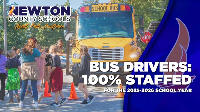 Bus drivers 100% staffed for 2025-2026 school year. 