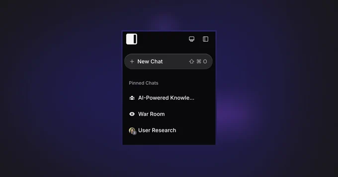 Collaborative chats aka Multiplayer on Invent, displaying pinned discussion channels for seamless team communication.