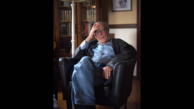 Portrait of Marcel Ophuls (Lucas Bourgine, Lucq-de-Béarn, French Pyrenees, August 2021, Film Secession)