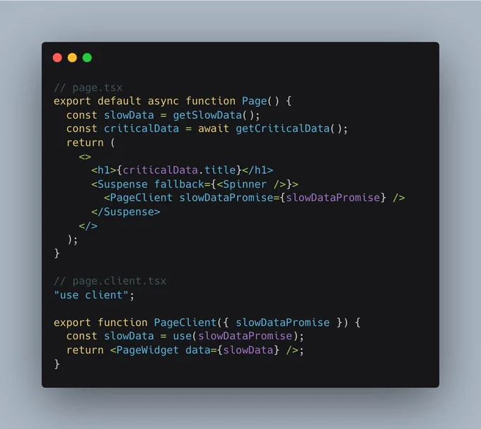 React Server Components example